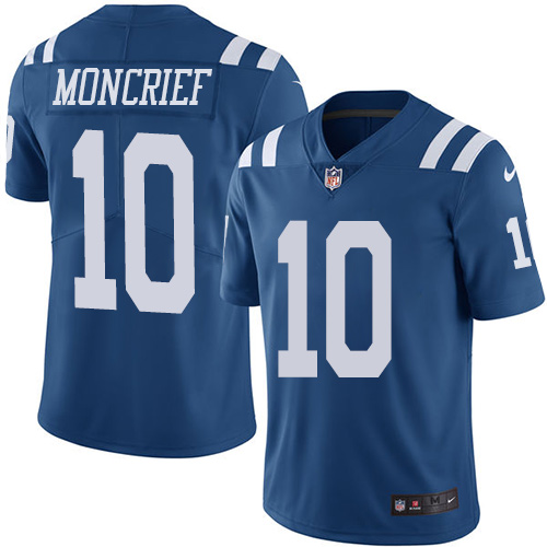 Men's Limited Donte Moncrief Nike Jersey Royal Blue - #10 Rush NFL Indianapolis Colts